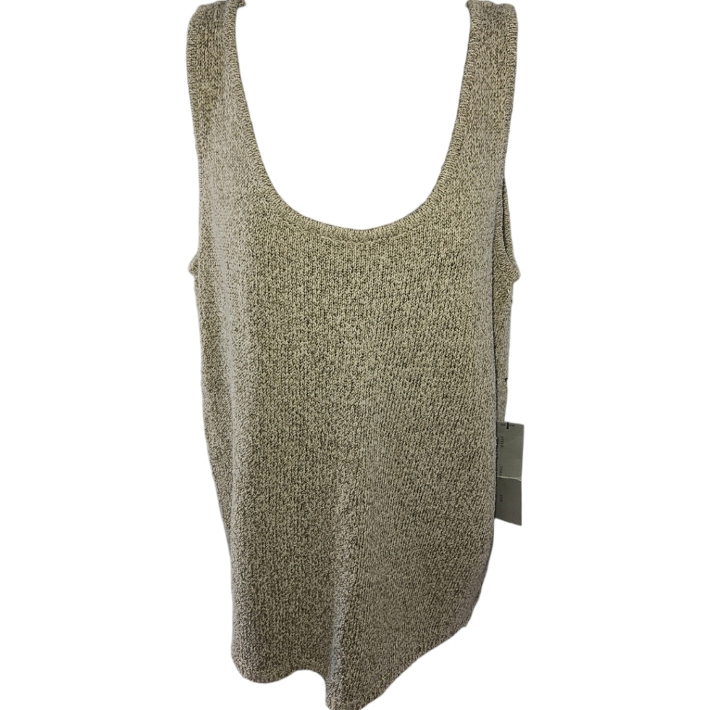 NWT Linda Allard Ellen Tracy Linen/Silk/Rayon Blend Knit Tank